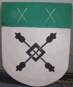 Device: Argent, in sartire four mice tergiant, tails to center, sable, on a chief vert two pairs of needles in saltire, Or.

passed July 20, 1992 in Trimaris