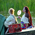 Ladies cooling at the lake