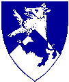 Device: per chevron, azure and argent, a boar, rampant, counter-changed