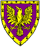 Device: Purpure, an eagle Or within a bordure erminois