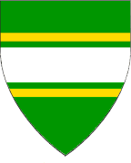 Device: Vert, a fess argent cotised Or.